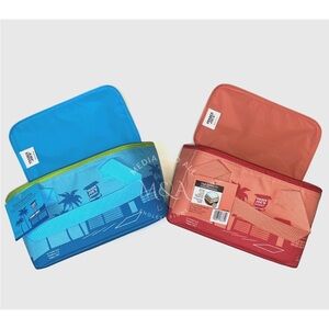 2 Trader Joe’s mini insulated bags blue and peach new with tags